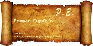 Pammer Eugén névjegykártya